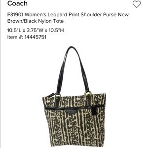 Coach Leopard Print Tote